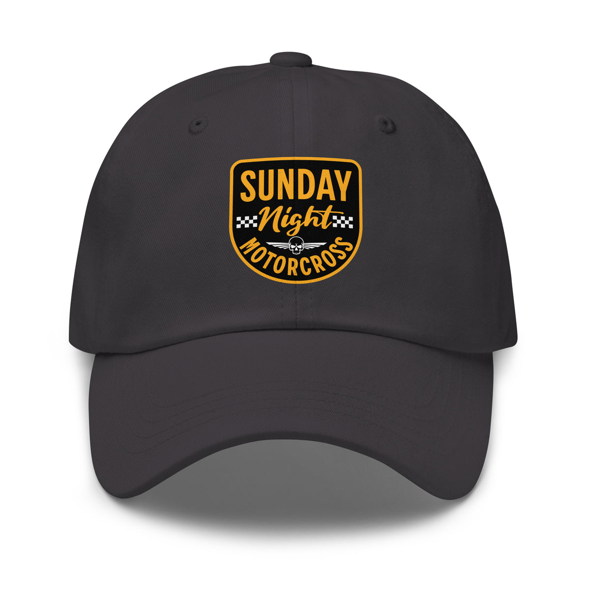 Trendy Vintage Sunday Night Motocross Dad Cap Look, blending retro racing spirit, relaxed comfort, and everyday streetwear style.