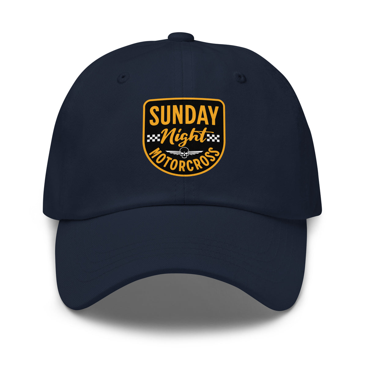 Modern Classic Sunday Night Motocross Dad Cap Style—timeless headwear blending relaxed comfort and motocross-inspired attitude.