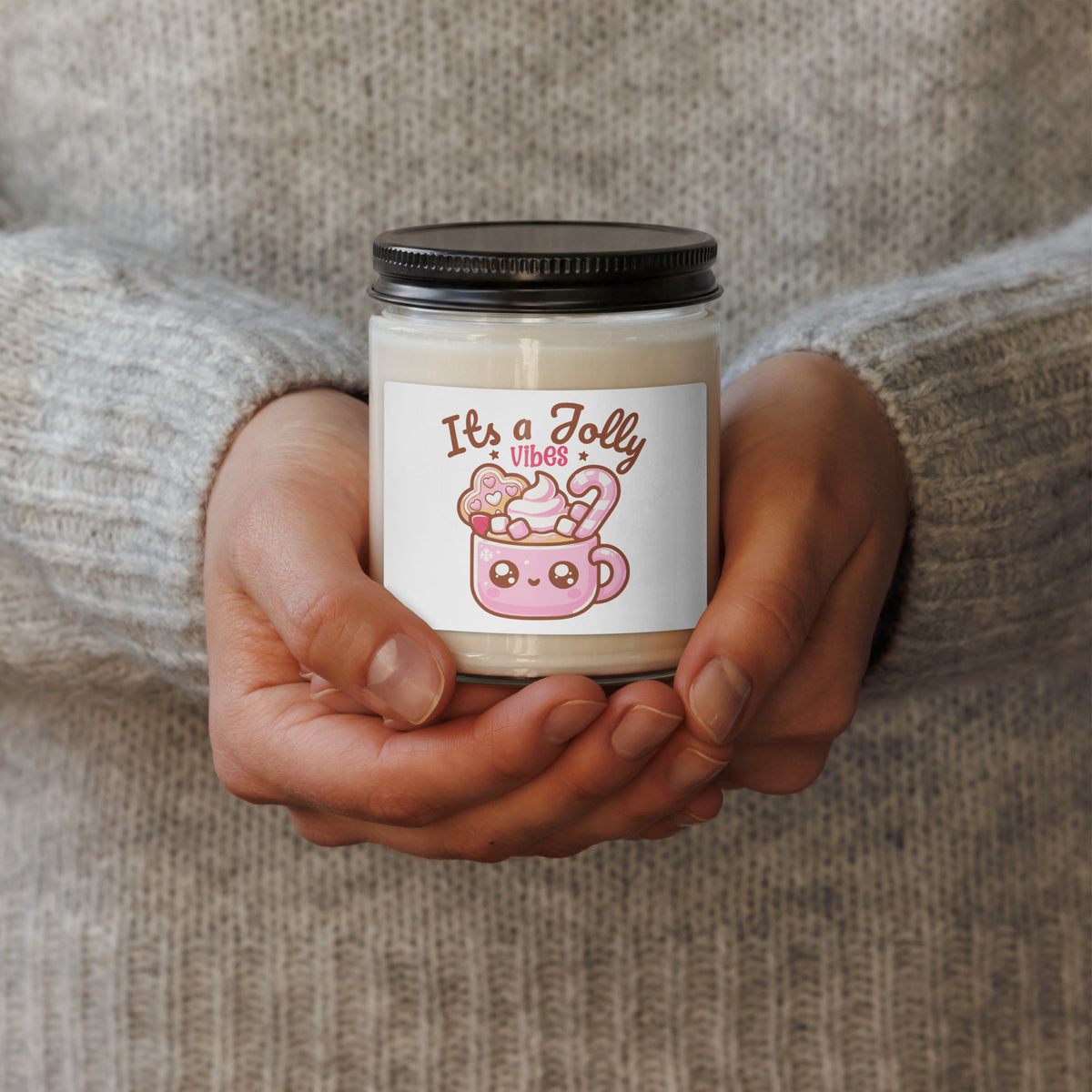 Light up festive moments with a Christmas Scented Soy Candle with Warm Jolly Vibes, crafted for cozy nights and joyful holiday gifting.