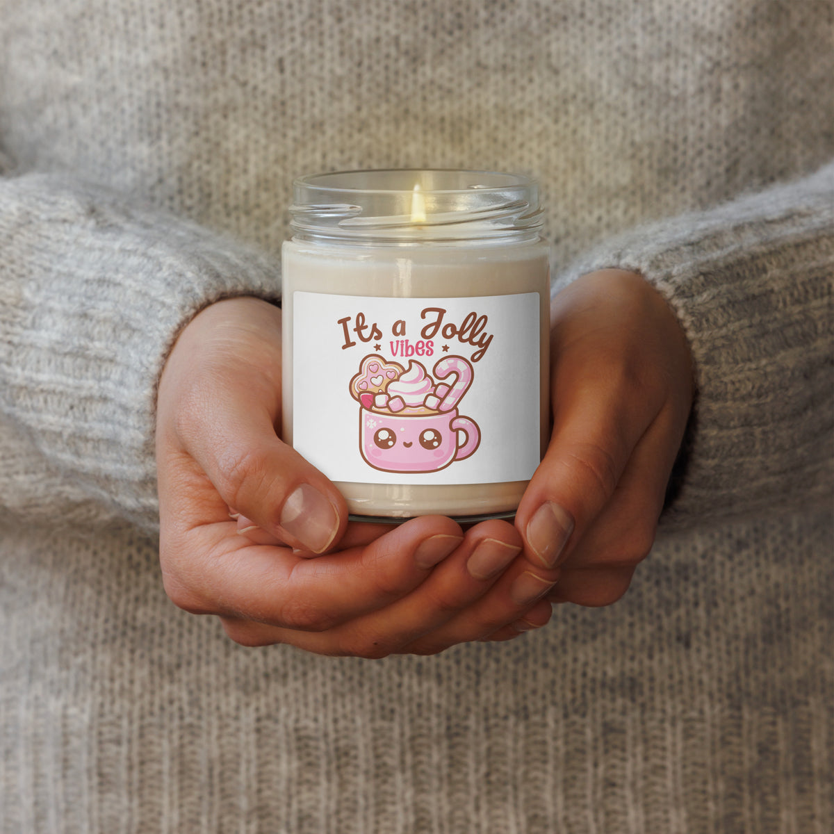Buy a Christmas Scented Soy Candle with Warm Jolly Vibes for Sale—an inviting holiday fragrance for cozy homes, gatherings, and thoughtful gifts.