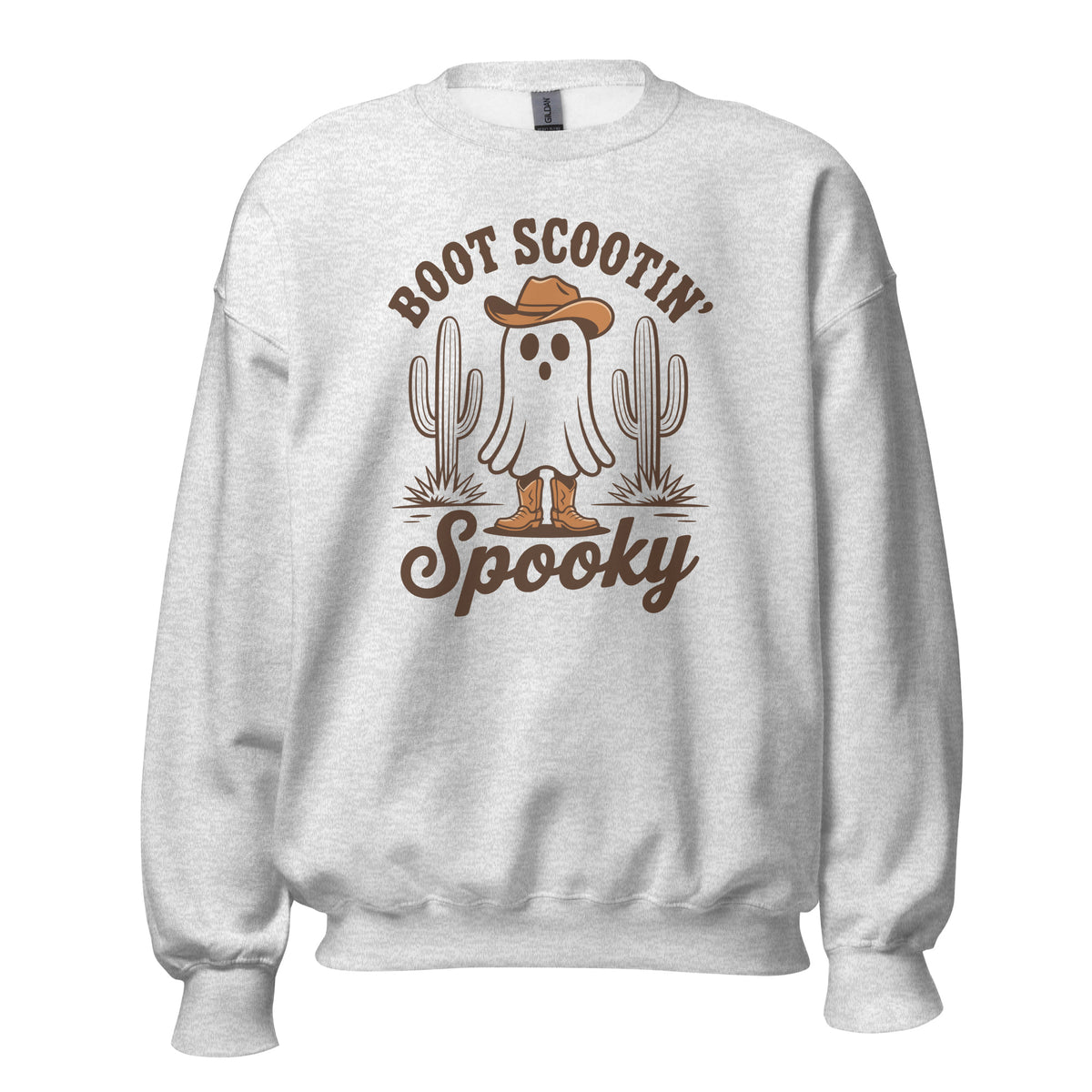 Make a statement in the Boot Scootin’ Spooky Western Halloween Sweatshirt, blending cowboy charm and Halloween fun for seasonal comfort.