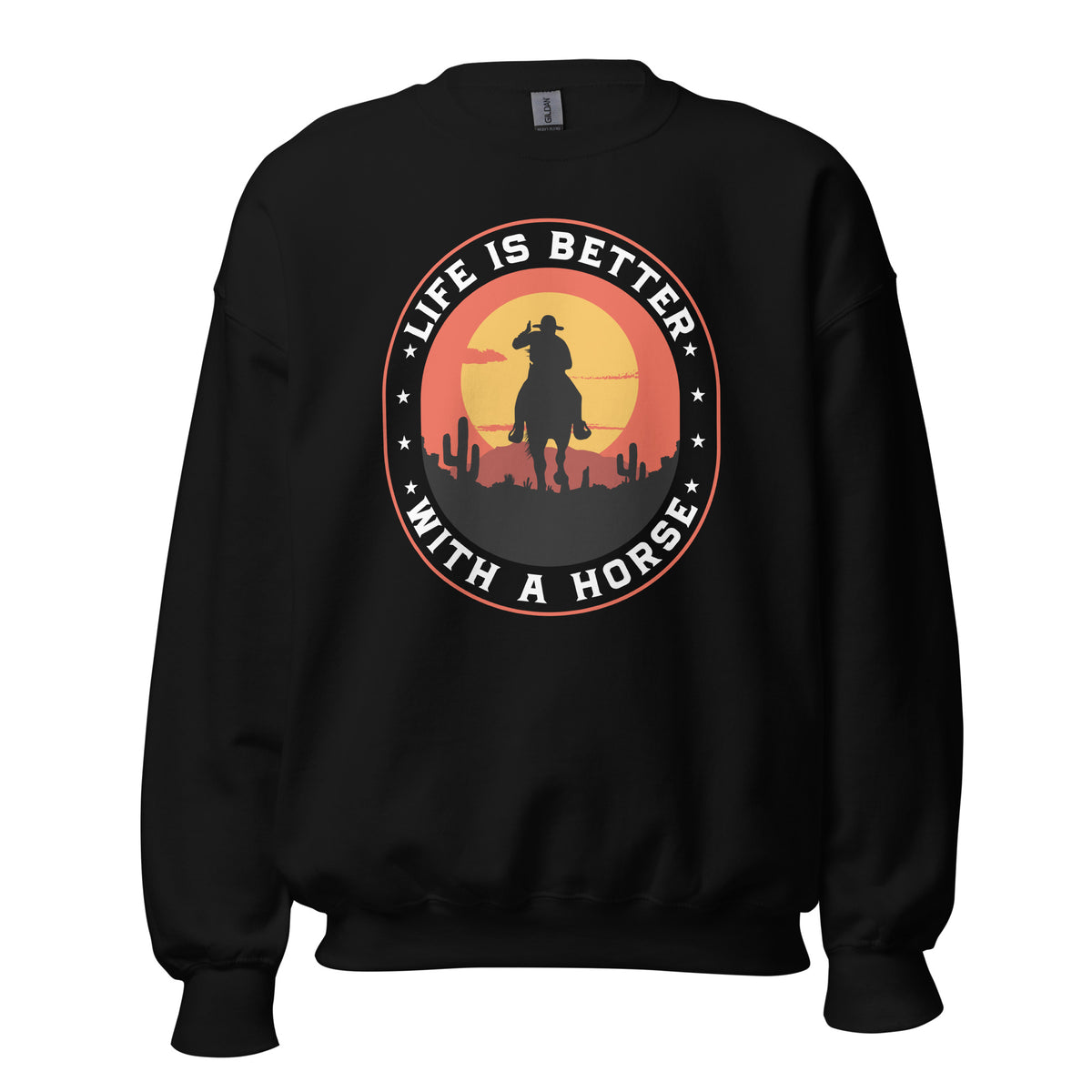 Shop Unique Life Is Better with a Horse Crewneck Sweatshirt for Casual Wear—a cozy, stylish layer for riders, barn days, and relaxed weekends.