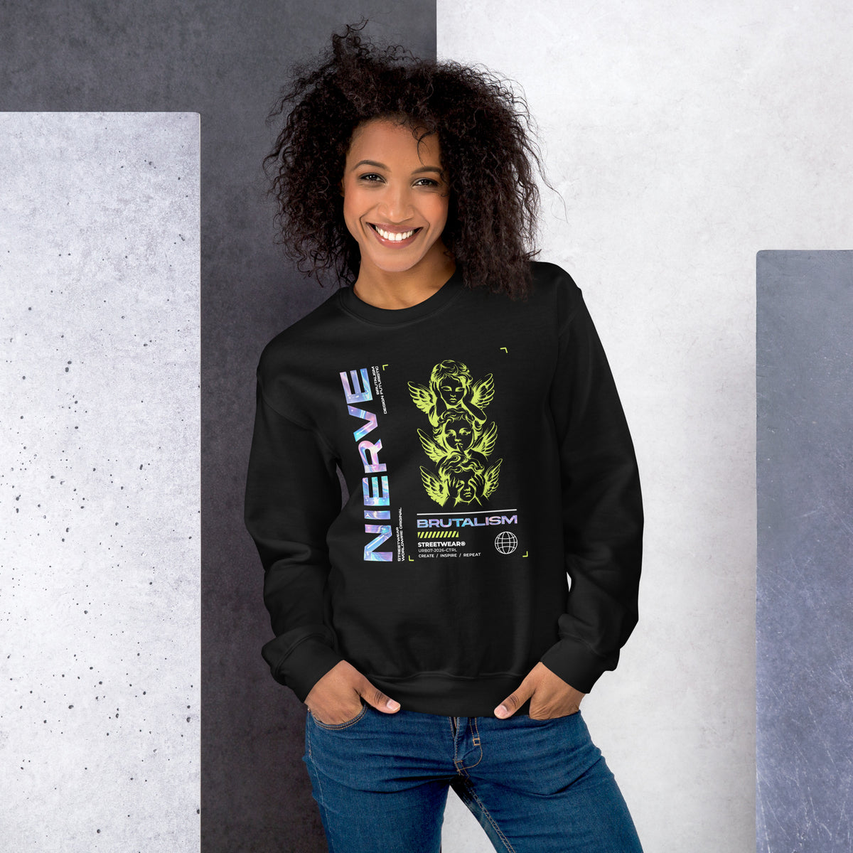 Elevate your off-duty rotation with the Bold Brutalism Y2K Streetwear Crewneck Sweatshirt—built for comfort and bold urban expression.