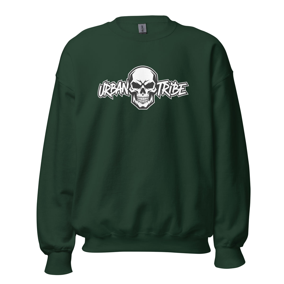 Buy Urban Tribe Skull Typography Lettering Sweatshirt blends bold streetwear style with cozy comfort—shop this standout graphic layer today.