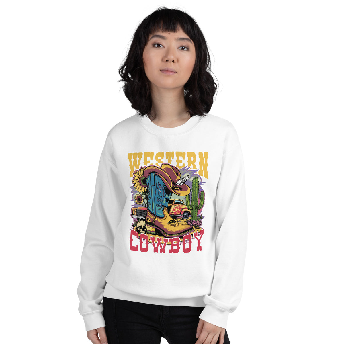 Elevate your off-duty wardrobe with Best Western Cowboy Graphic Crewneck Sweatshirt Casual Wear, made for relaxed comfort and rugged style.