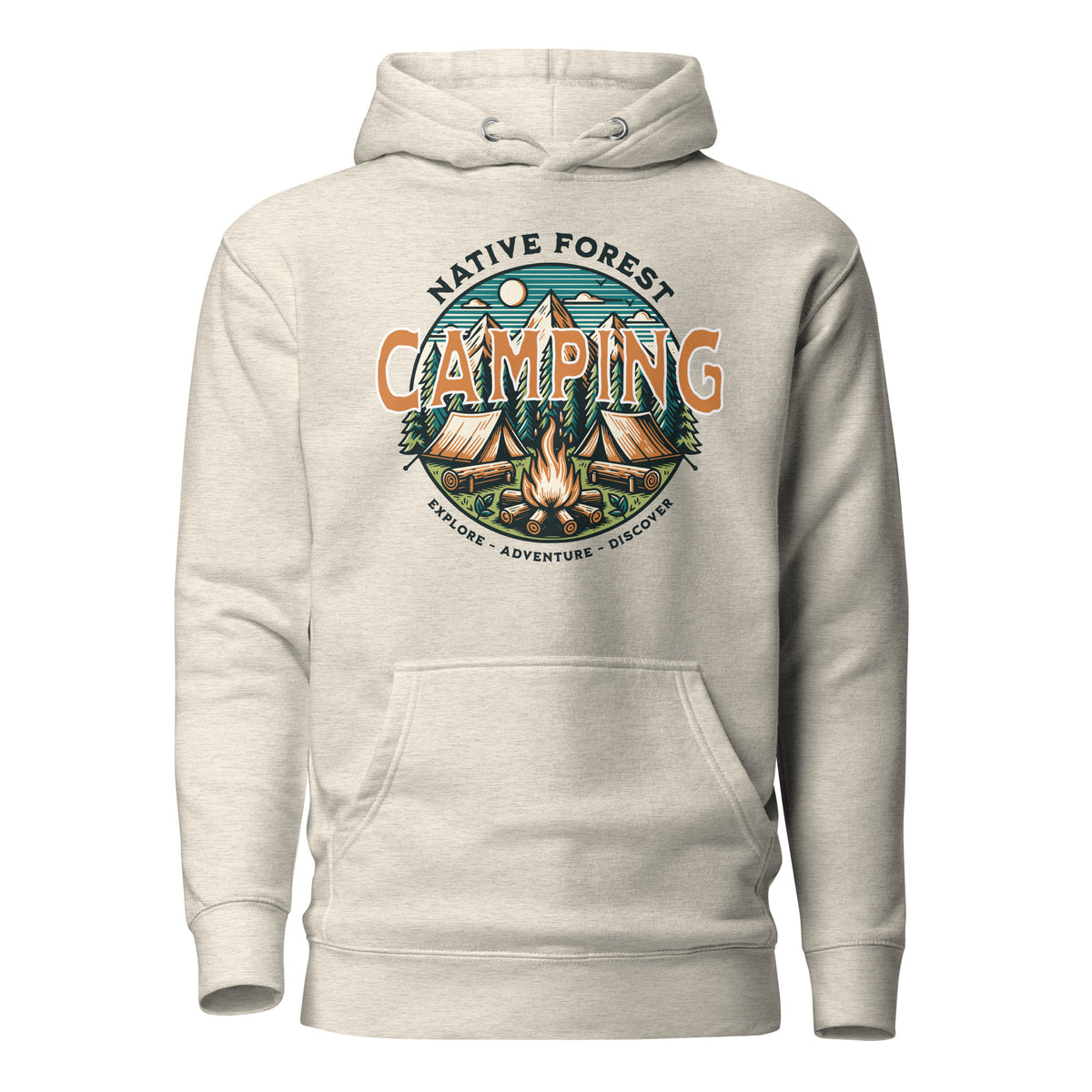 Purchase the Mountain Camping Adventure Graphic Hoodie, a soft, standout essential for campfires, trail days, and everyday adventures.