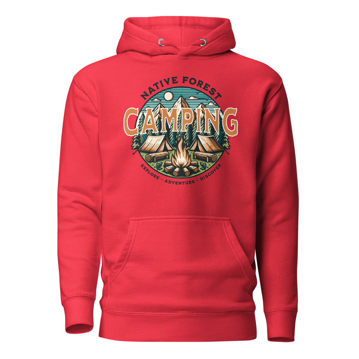 Bring trail-ready style anywhere with the Mountain Camping Adventure Graphic Hoodie—made for cool nights, scenic hikes, and laid-back days.