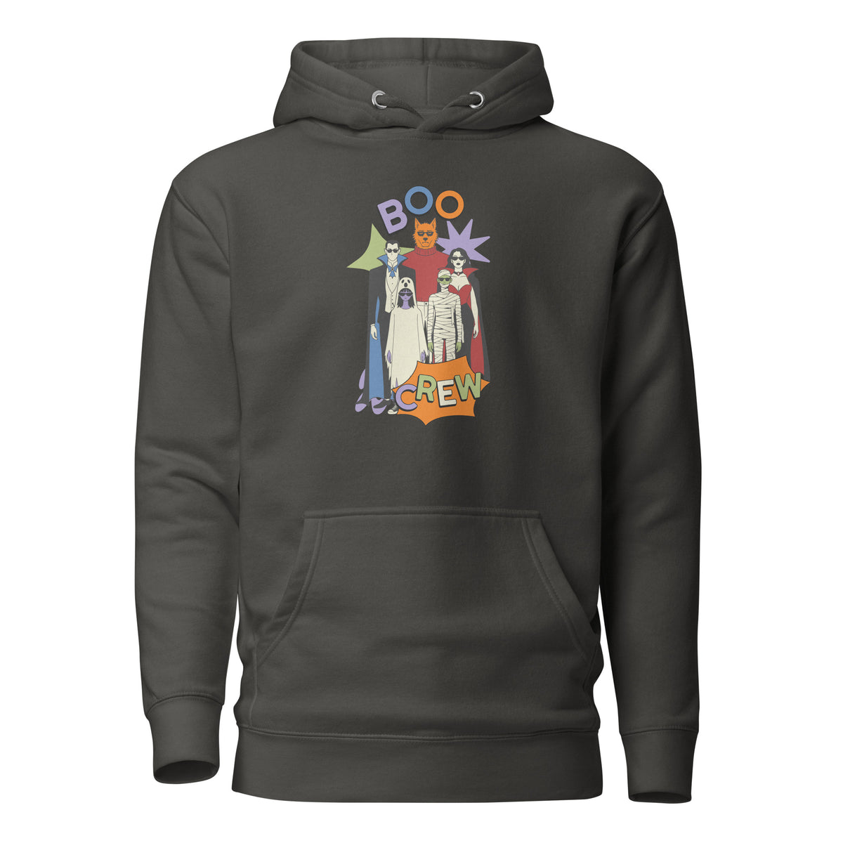 Make a statement in the Gothic Boo Crew Halloween Graphic Hoodie for Festive Outfits, designed for cozy, spooky-season style.