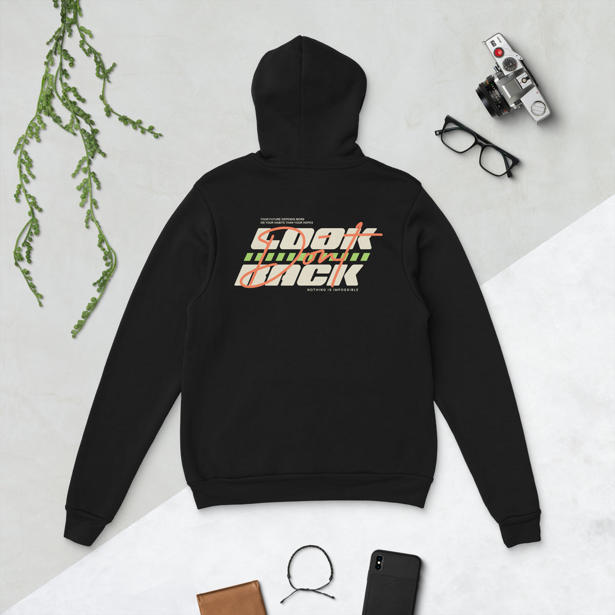 Shop the Don't Look Back Bold Typography Pullover Hoodie Casual Wear collection for a cozy statement layer with standout everyday style.