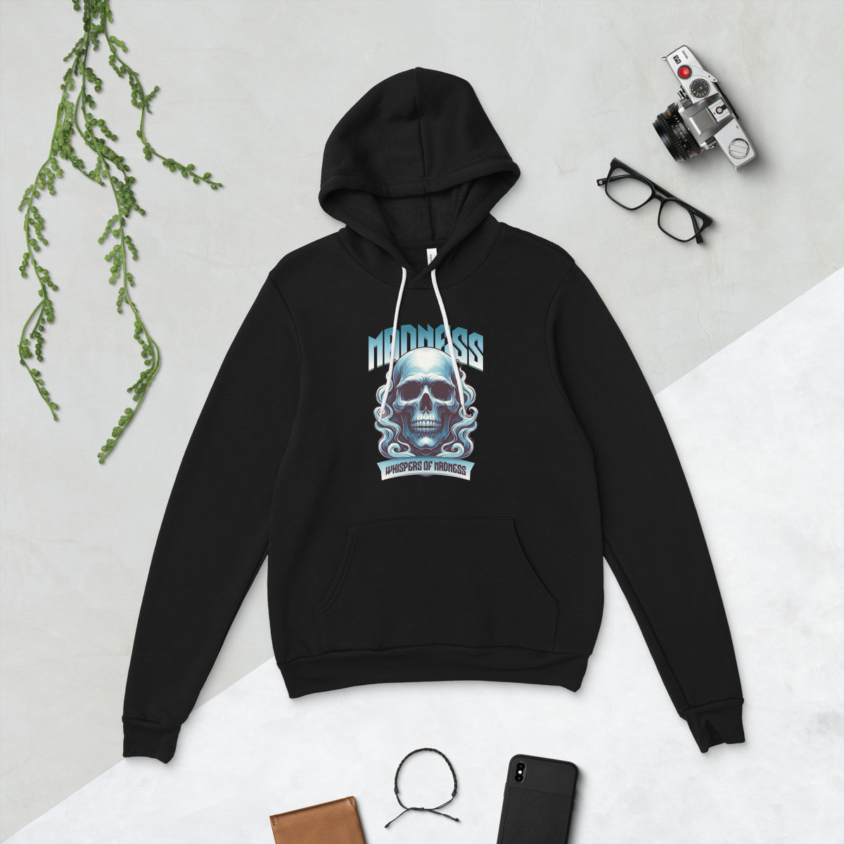 Buy Madness Skull Graphic Unisex Pullover Hoodie for Sale today for a stylish unisex fit, soft warmth, and distinctive graphic appeal.