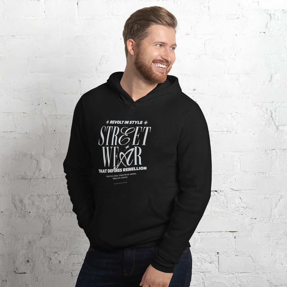 Elevate your streetwear game with the Revolt in Style Graphic Hoodie! This trendy piece features bold graphics and a comfortable fit, perfect for making a statement. Available in various sizes, it's ideal for layering or wearing solo. Don't miss out on this must-have addition to your wardrobe. Grab yours now and showcase your unique style!