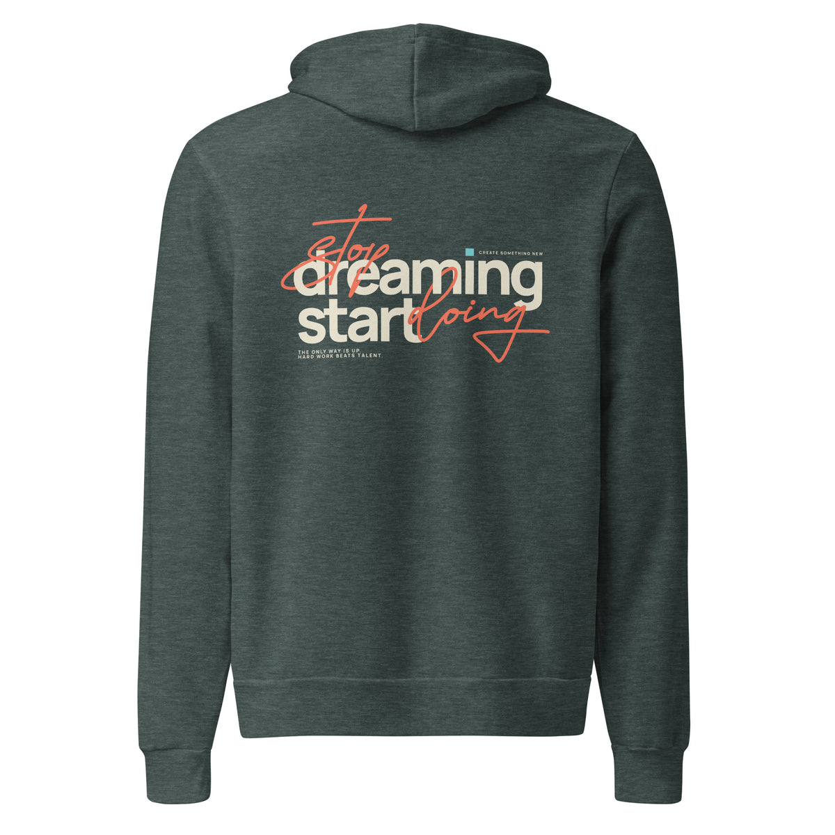Make a statement in the Bold Motivational Typography Streetwear Pullover Hoodie, blending cozy warmth with fearless daily style.