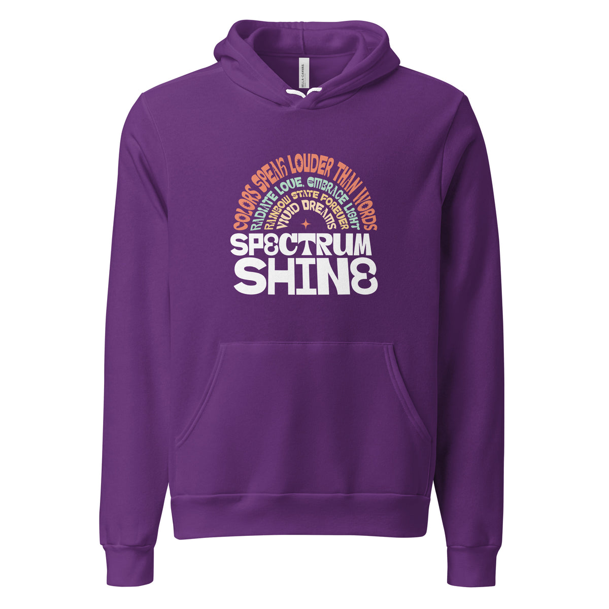 Buy Spectrum Shine Colorful Lettering Pullover Hoodie Sale today—enjoy a bold, cozy layer with vibrant style at a great price.