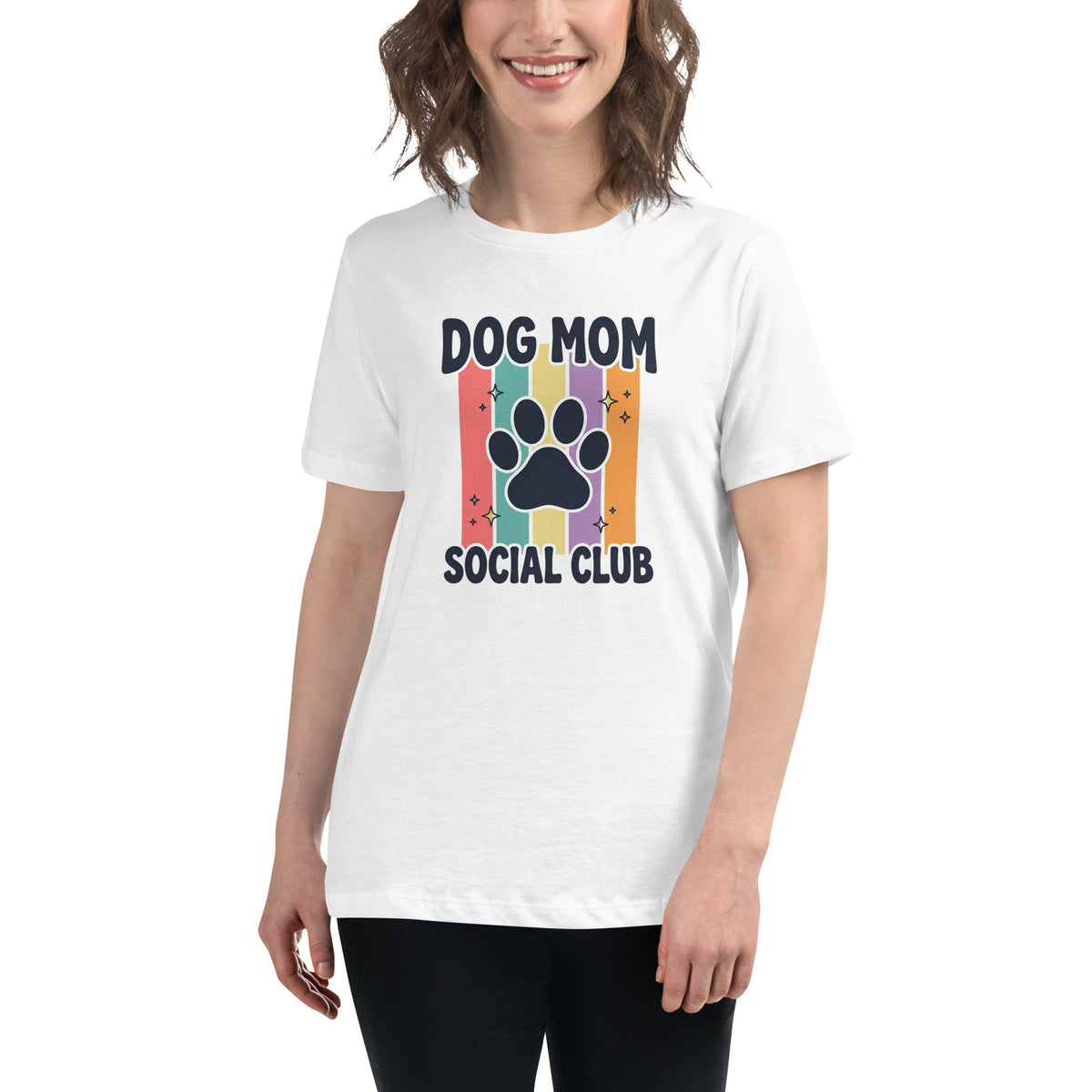 Meet the Dog Mom Social Club Women's Boxy Tee—an easygoing, stylish shirt made for park days, coffee runs, and canine cuddles.