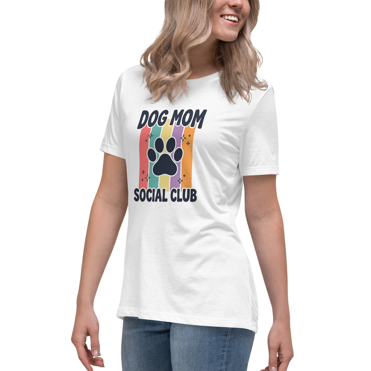 Show off your canine devotion in the Dog Mom Social Club Women's Boxy Tee, featuring an easygoing silhouette for casual days.