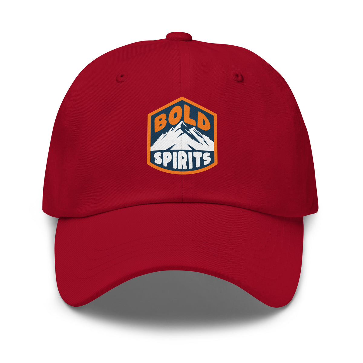 Purchase Bold Spirits Hiking Lettering for a Classic Dad Hat—an easygoing cap that brings vintage character to every adventure.