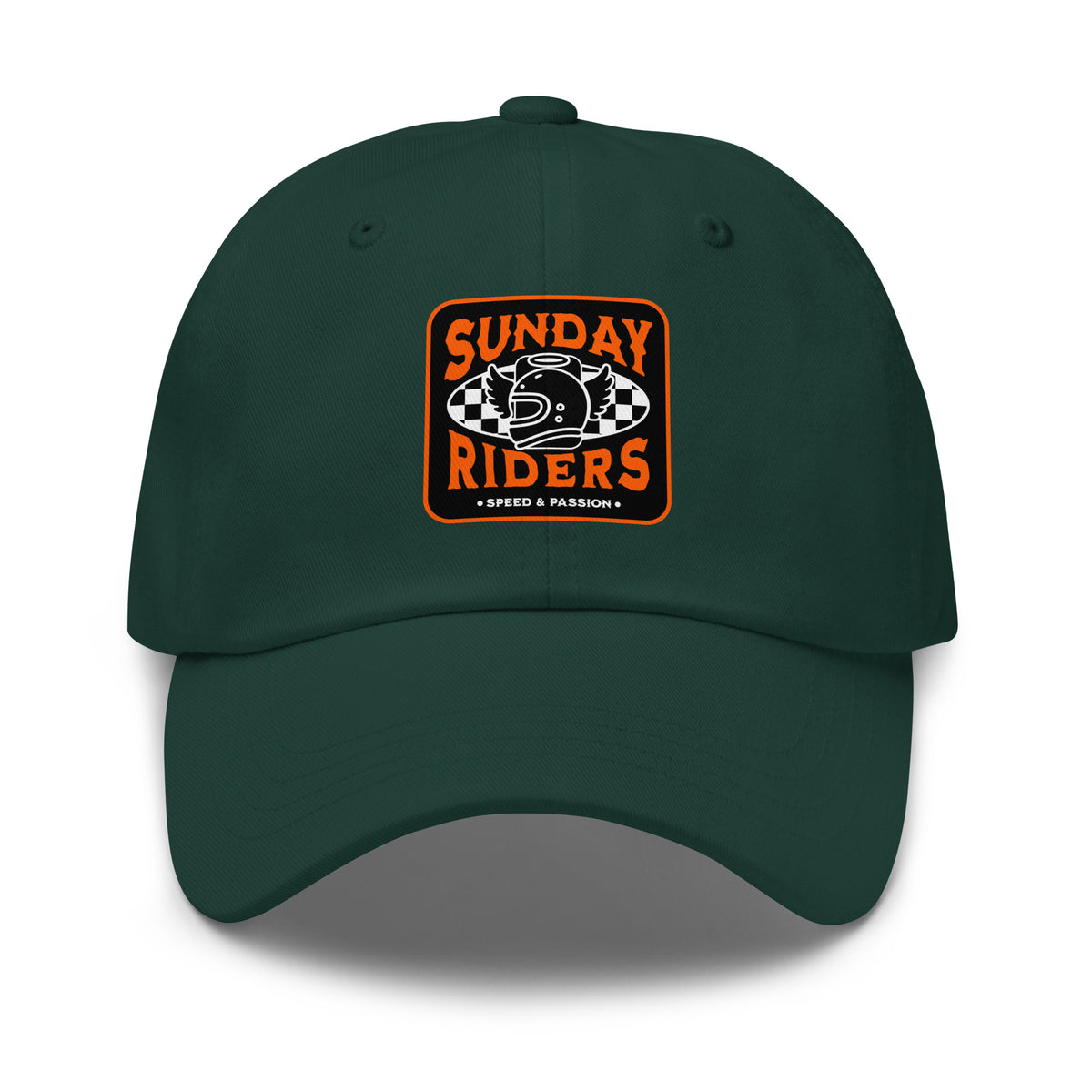 Modern Sunday Riders Classic Dad Hat with Adjustable Fit, featuring an easygoing style and personalized comfort for daily wear.