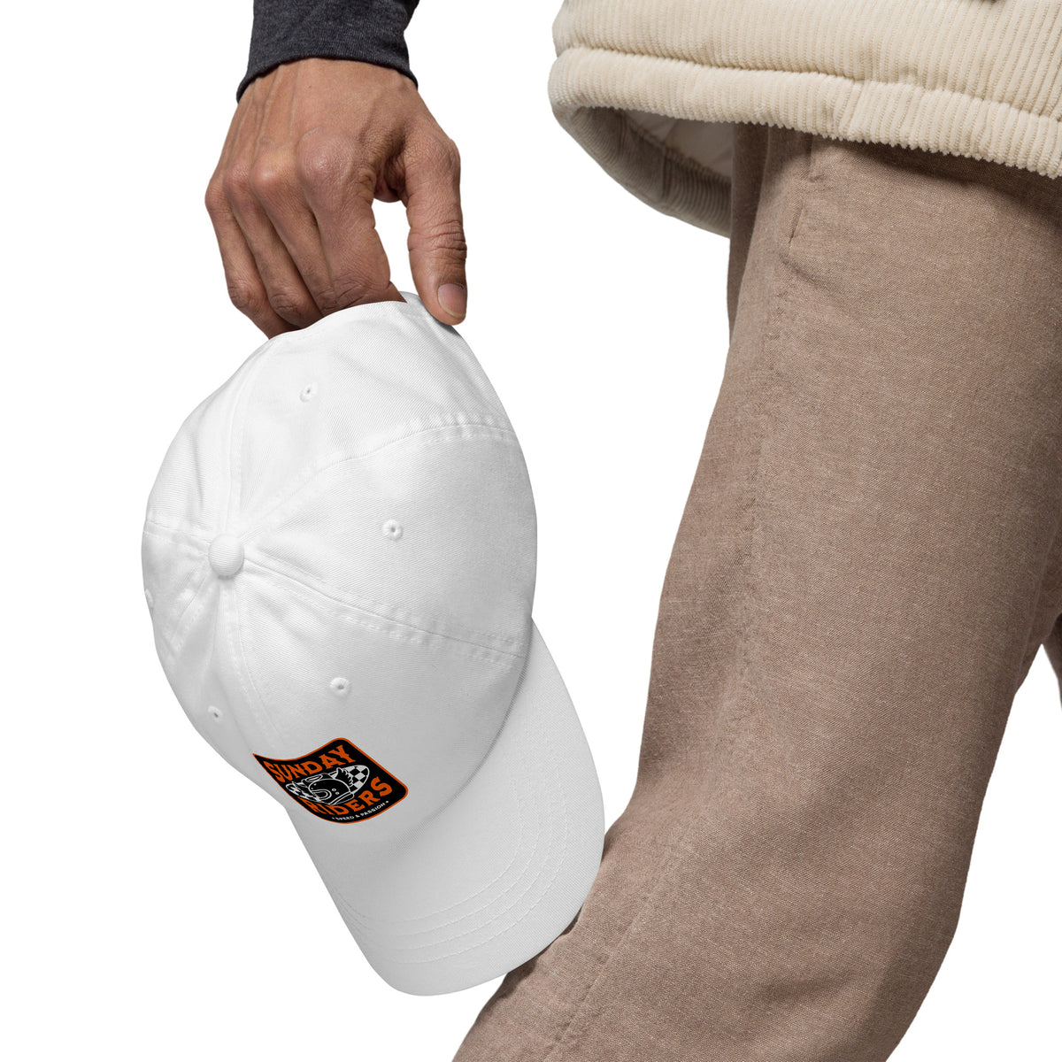 Stylish Sunday Riders Classic Dad Hat with Adjustable Fit—a laid-back essential with a timeless silhouette and personalized comfort.