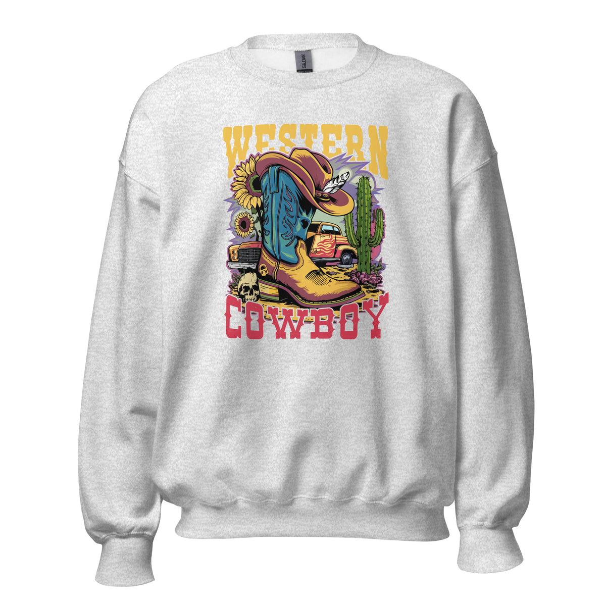 Shop Western Cowboy Graphic Crewneck Sweatshirt Casual Wear, blending a classic crewneck fit, soft comfort, and standout western flair.