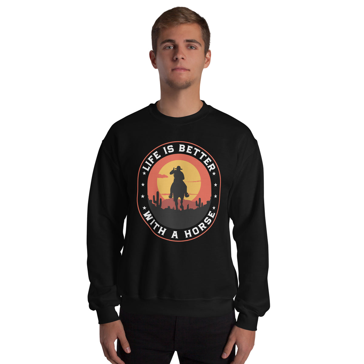 Shop the Life Is Better with a Horse Crewneck Sweatshirt for a warm, comfortable layer that lets every equestrian show their passion.