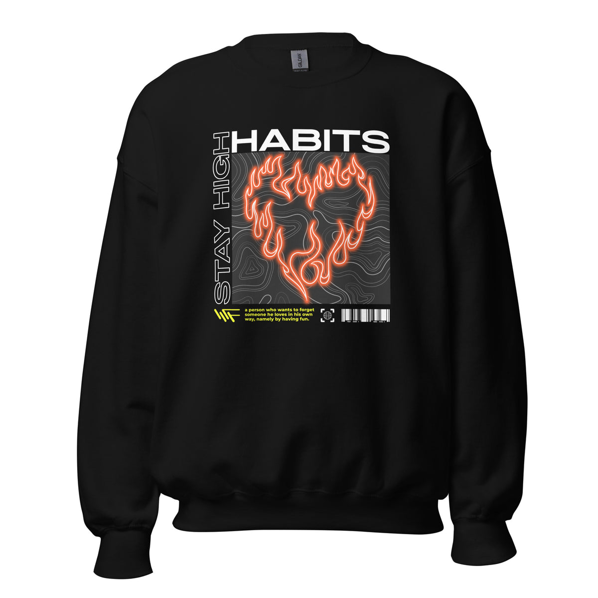 The Stay High Habits Y2K Streetwear Crewneck Sweatshirt combines retro flair with modern comfort. Crafted from soft, breathable fabric, it features a relaxed fit and bold graphics that capture the essence of early 2000s style. Perfect for layering or a standalone statement piece, this sweatshirt is ideal for anyone looking to blend nostalgia with contemporary street fashion. Embrace the vibe and make it a staple in your wardrobe!