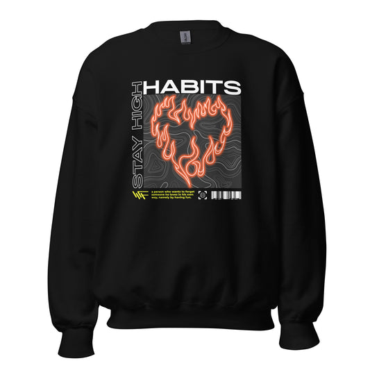 The Stay High Habits Y2K Streetwear Crewneck Sweatshirt combines retro flair with modern comfort. Crafted from soft, breathable fabric, it features a relaxed fit and bold graphics that capture the essence of early 2000s style. Perfect for layering or a standalone statement piece, this sweatshirt is ideal for anyone looking to blend nostalgia with contemporary street fashion. Embrace the vibe and make it a staple in your wardrobe!