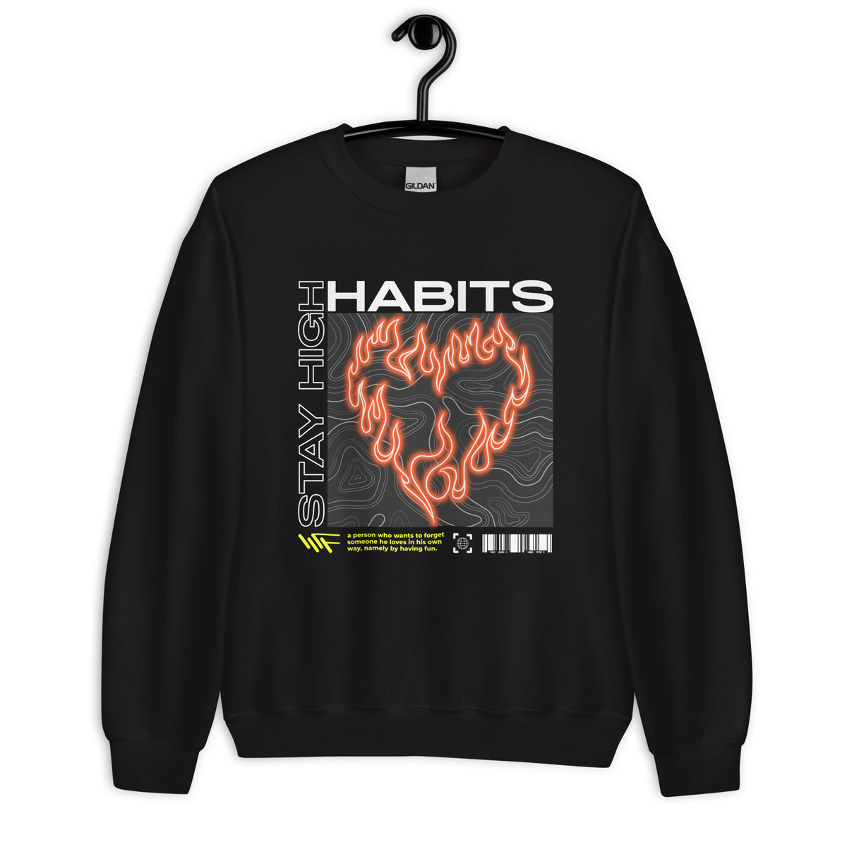 Elevate your rotation with the Bold Stay High Habits Y2K Streetwear Crewneck Sweatshirt, made for bold fits, casual days, and streetwear fans.