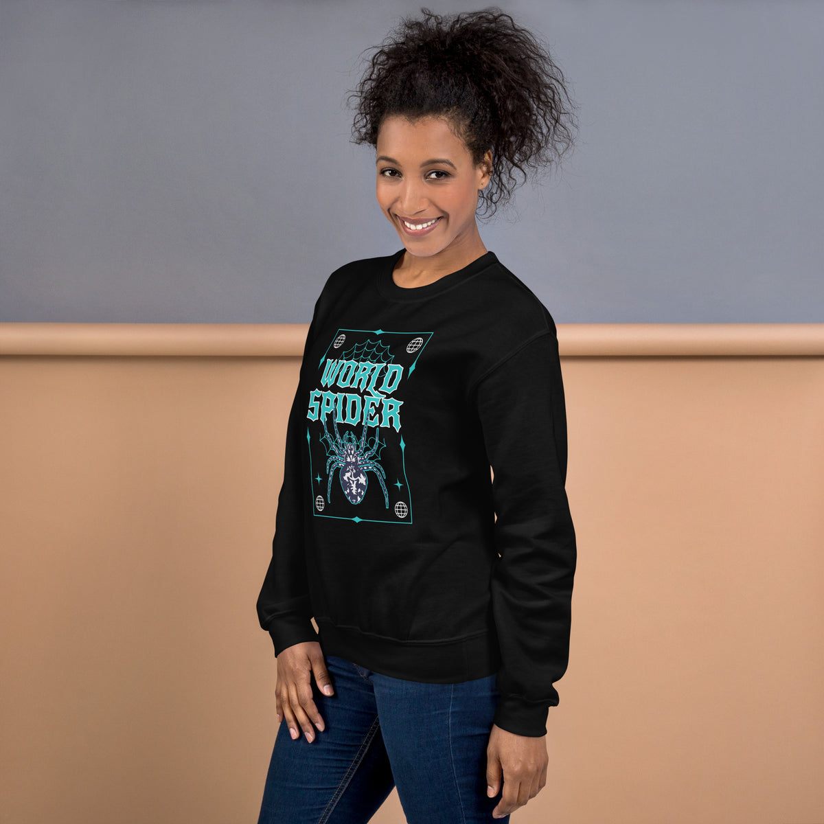 The World Spider Y2K Streetwear Crewneck Sweatshirt combines retro vibes with modern flair. Featuring bold graphics and a relaxed fit, this statement piece is perfect for layering. Made from soft, durable fabric, it ensures comfort while keeping you stylish. Ideal for streetwear enthusiasts, it embodies the essence of Y2K fashion, making it a must-have for any wardrobe. Stand out and express your unique style effortlessly!