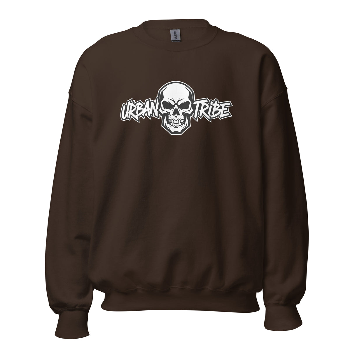 Order the Urban Tribe Skull Typography Lettering Sweatshirt, a bold graphic layer made for standout casual streetwear looks.