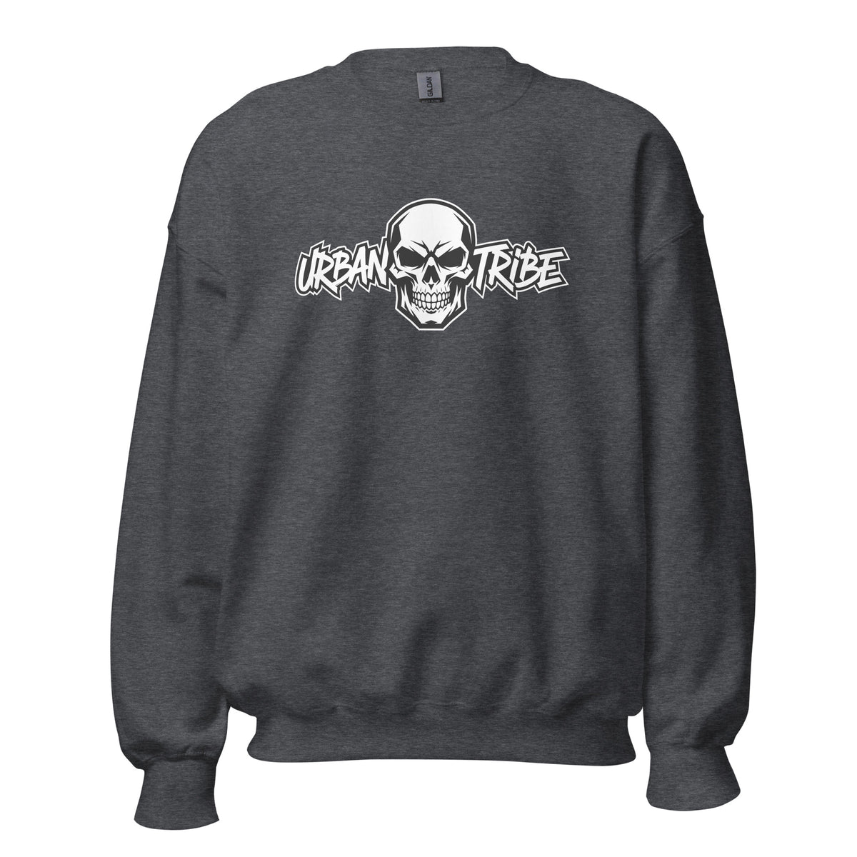 Make a statement with the Urban Tribe Skull Typography Lettering Sweatshirt, featuring an edgy skull design and standout urban appeal.