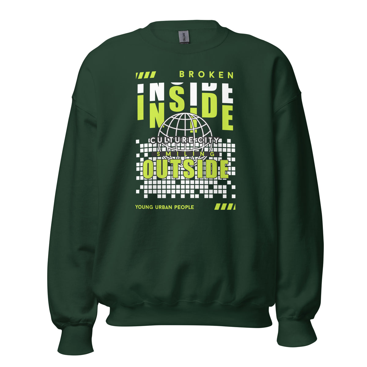 Elevate your casual wardrobe with our Bold Broken Inside Lettering Typography Sweatshirt. This unique design combines comfort and style, featuring eye-catching lettering that stands out. Perfect for lounging or a day out, it's versatile enough to pair with jeans or joggers. Made from soft, breathable fabric, this sweatshirt ensures all-day comfort while making a statement. Embrace your individuality with this must-have piece!