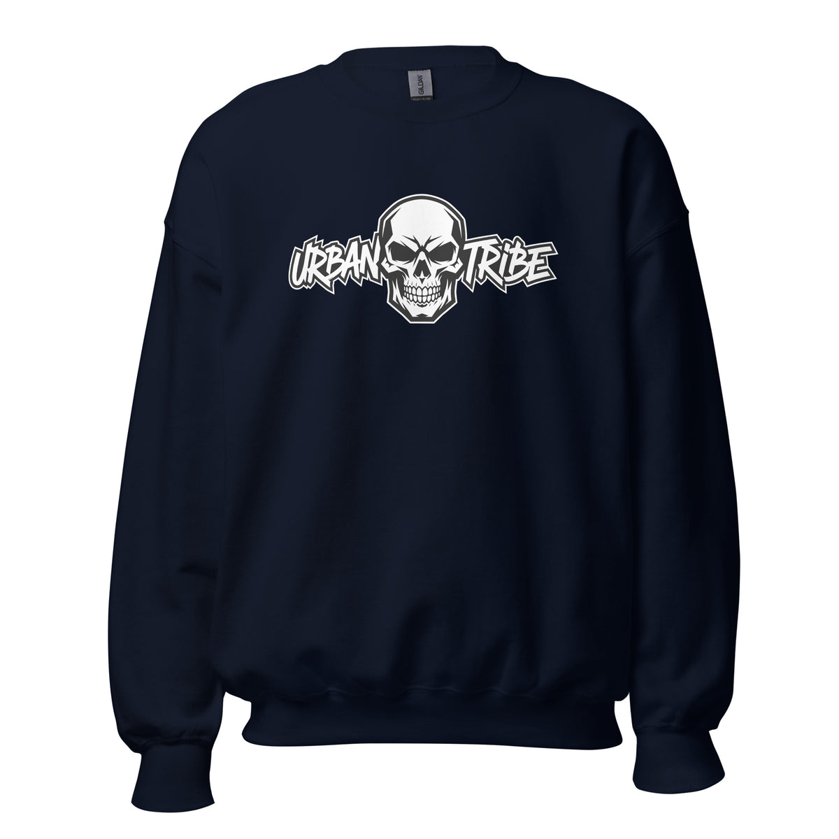 Upgrade your wardrobe with the Urban Tribe Skull Typography Lettering Sweatshirt and its striking skull-inspired urban design.