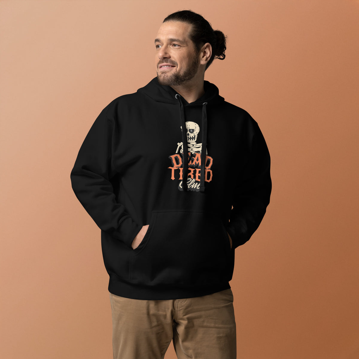 Shop Best Funny Dead Tired Club Skeleton Graphic Hoodie for Casual Wear, featuring bold artwork, cozy comfort, and an easygoing everyday fit.