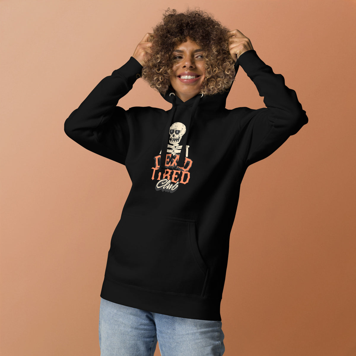 Shop Best Funny Dead Tired Club Skeleton Graphic Hoodie for Casual Wear, featuring bold artwork, cozy comfort, and an easygoing everyday fit.