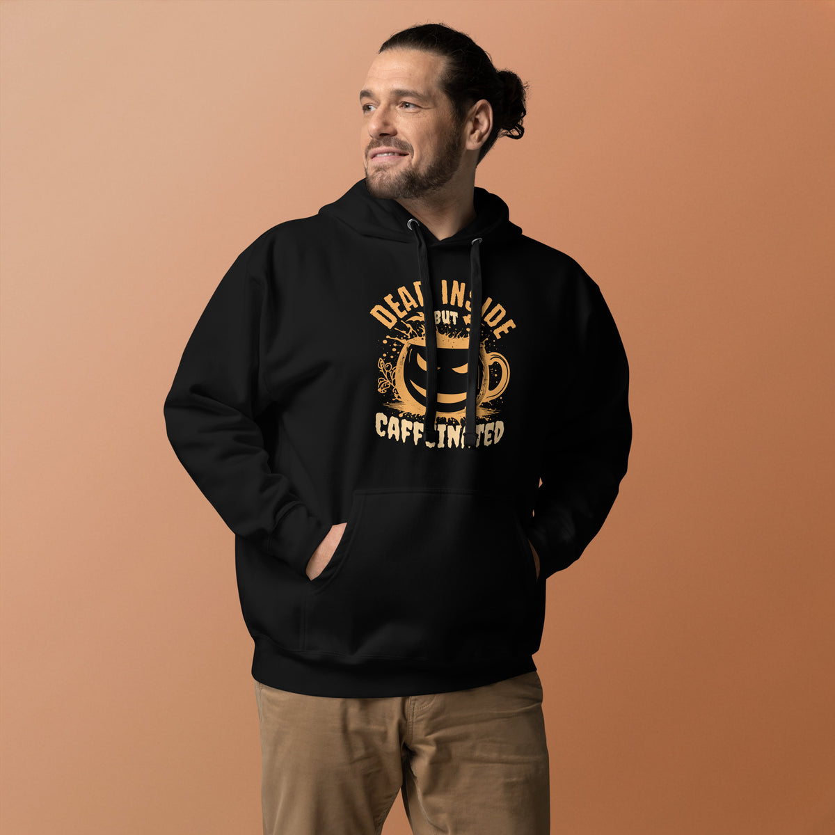 Shop Best Funny Dead Inside But Caffeinated Coffee Humor Hoodie Casual Wear, a cozy, witty layer for caffeine lovers with a tired sense of humor.