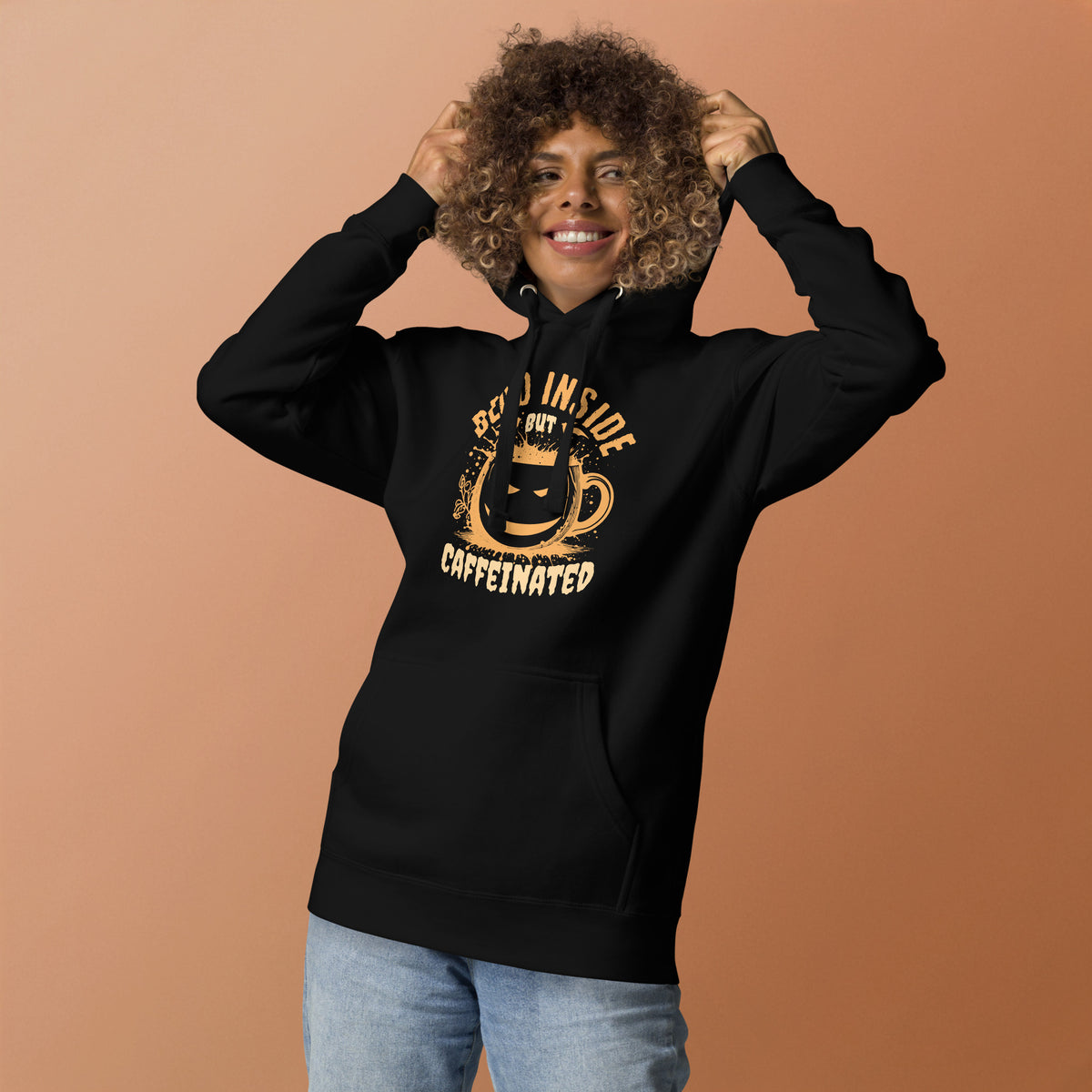 Wear your mood proudly with the Dead Inside But Caffeinated Coffee Humor Hoodie Casual Wear, made for cozy days and coffee-fueled laughs.