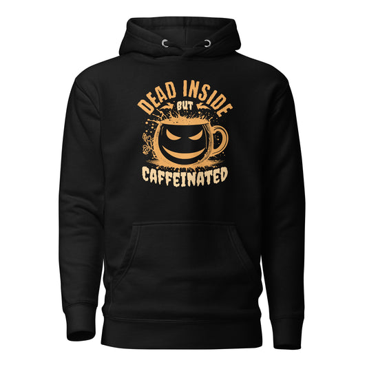 Shop Best Funny Dead Inside But Caffeinated Coffee Humor Hoodie Casual Wear, a cozy, witty layer for caffeine lovers with a tired sense of humor.