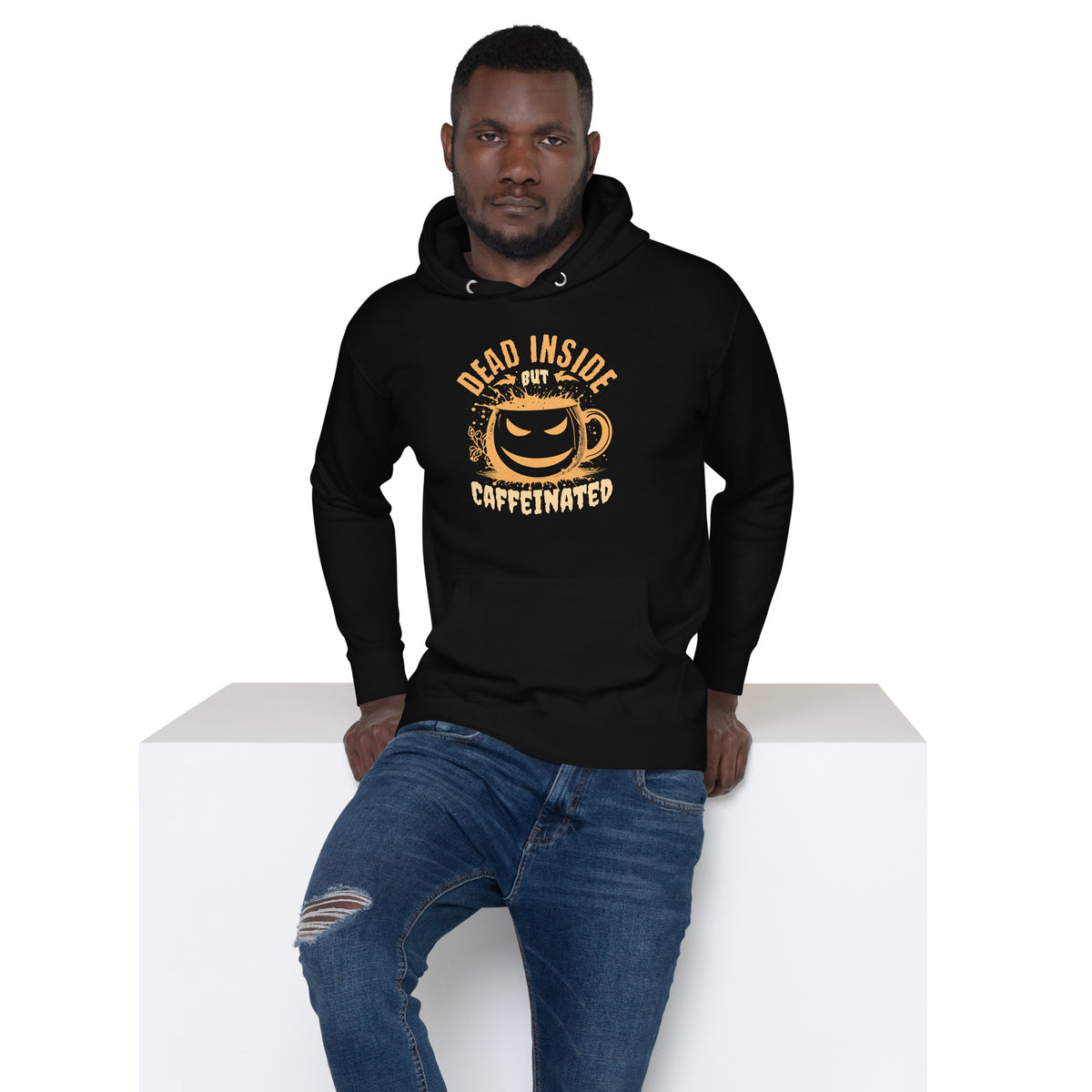 Shop Best Funny Dead Inside But Caffeinated Coffee Humor Hoodie Casual Wear, a cozy, witty layer for caffeine lovers with a tired sense of humor.