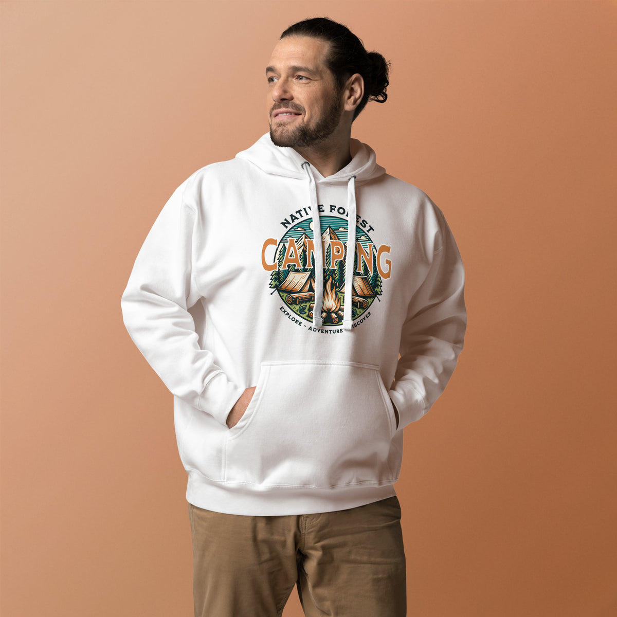 Shop the Mountain Camping Adventure Graphic Hoodie for soft, everyday warmth and a trail-ready design made for campers and explorers.