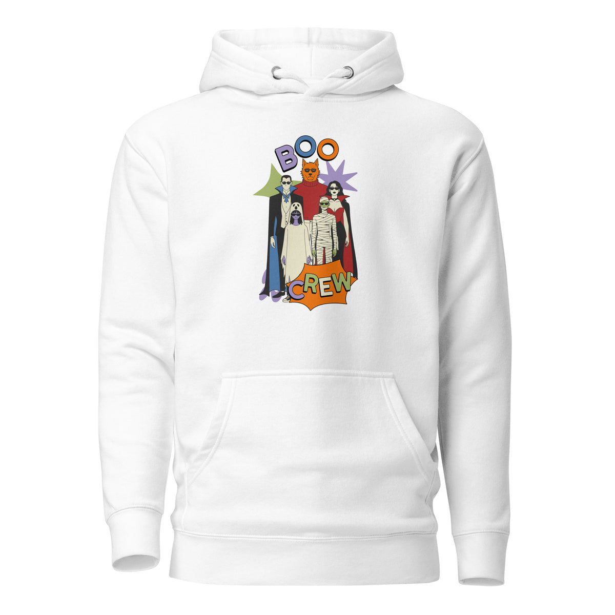 Greet spooky season in the Gothic Boo Crew Halloween Graphic Hoodie for Casual Wear, a cozy statement layer for parties and daily looks.