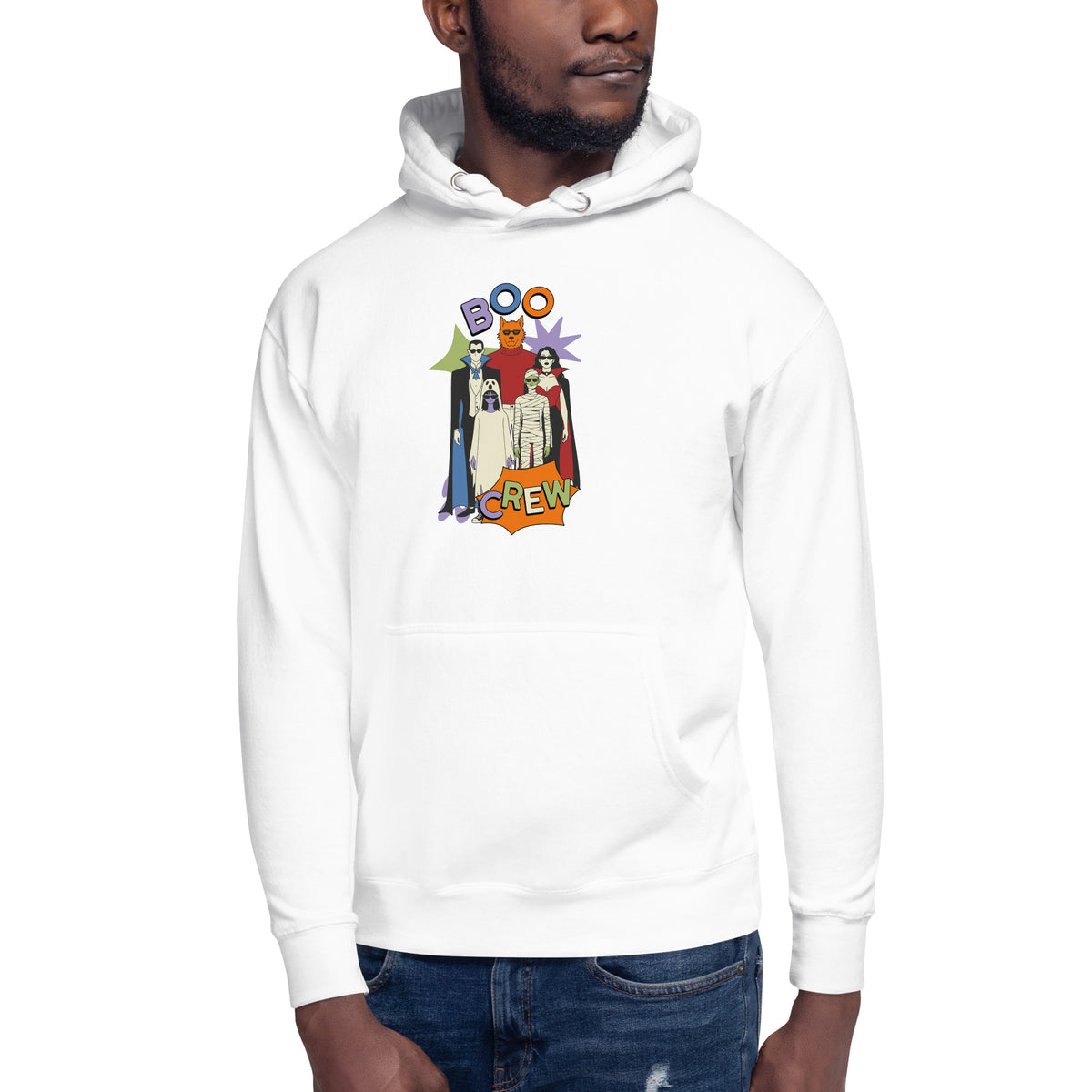 Order online best Gothic Boo Crew Halloween Graphic Hoodie for Festive Wear—perfect for adding dark, playful style to your autumn wardrobe.