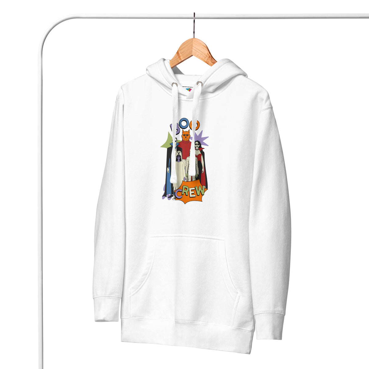Celebrate spooky season in the Gothic Boo Crew Halloween Graphic Hoodie for Festive Wear—cozy, bold, and perfect for parties or nights out.