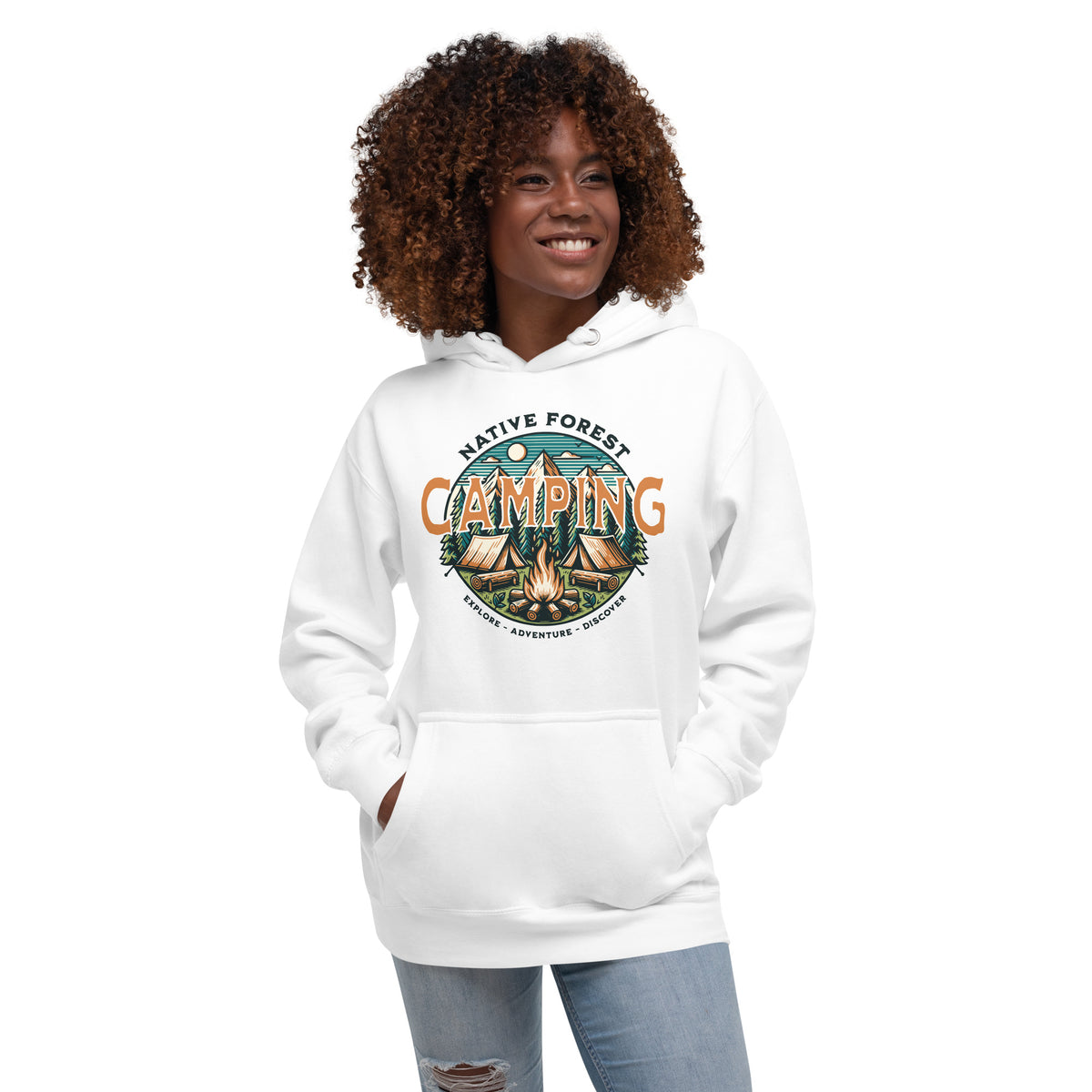 Order the Mountain Camping Adventure Graphic Hoodie for cozy comfort, bold outdoor style, and a go-anywhere layer for trail lovers.