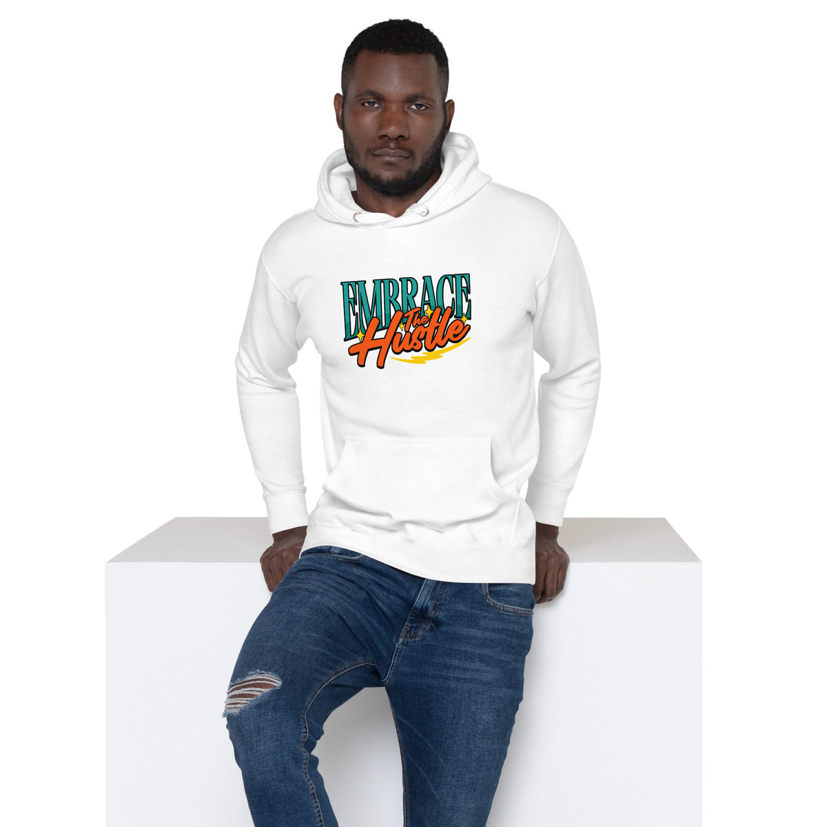 Embrace the hustle with our unisex hoodie, designed for comfort and style. Made from soft, durable fabric, it features a bold graphic that inspires motivation and resilience. Perfect for workouts or casual outings, this hoodie is a must-have addition to your wardrobe. Available in various sizes, it caters to everyone who believes in hard work and passion. Wear it with pride!