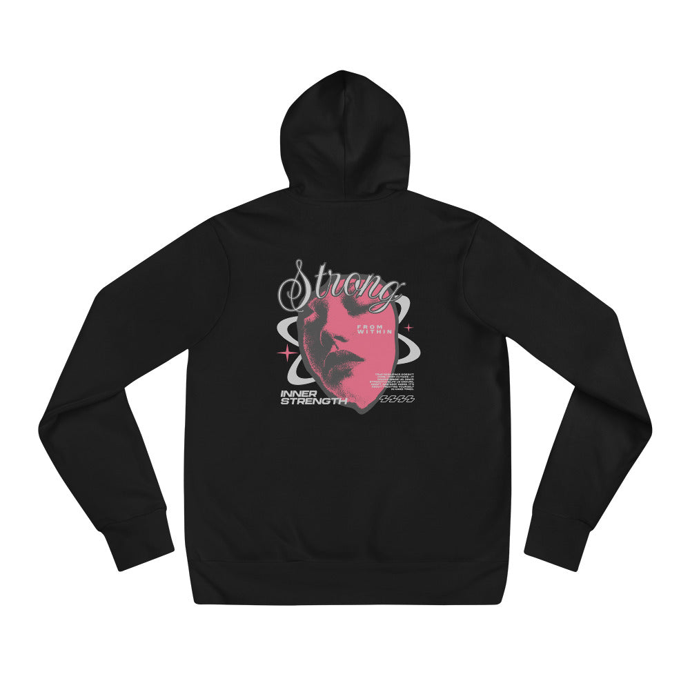 The Strong From Within Y2K Streetwear Pullover Hoodie combines retro vibes with modern comfort. Crafted from soft, durable fabric, it features a relaxed fit and bold graphics that capture the essence of early 2000s street culture. Perfect for layering or standalone style, this hoodie is a must-have for anyone wanting to make a statement while staying cozy. Embrace your individuality and elevate your wardrobe with this iconic piece.