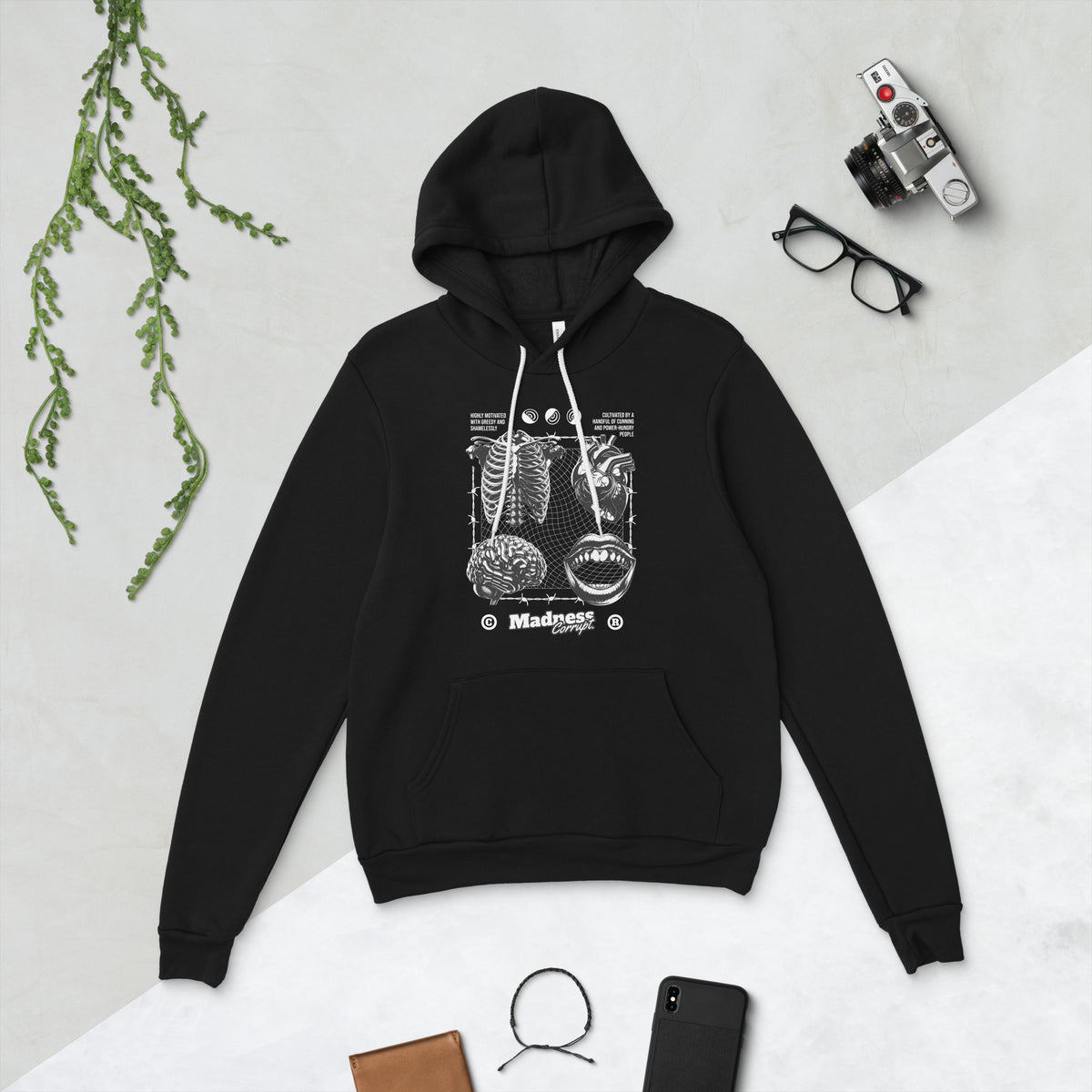 Shop the Best Madness Corrupt Anatomy Graphic Hoodie for Sale, featuring bold artwork, cozy comfort, and standout streetwear style.