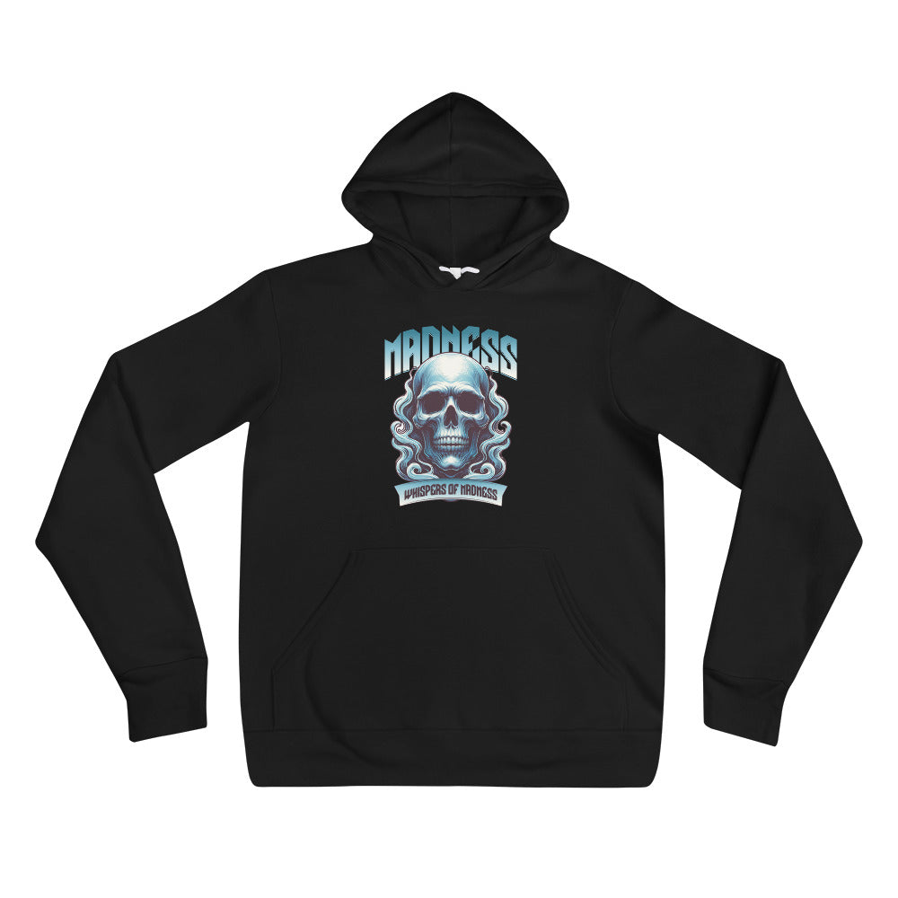 Buy Madness Skull Graphic Unisex Pullover Hoodie for Sale—explore a comfortable, versatile layer with an eye-catching skull print.