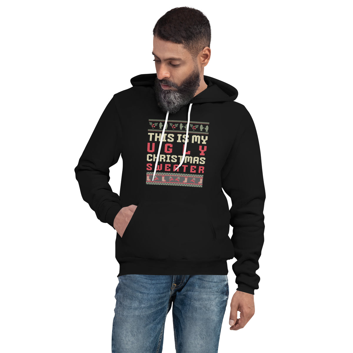 Buy This is My Ugly Christmas Sweater Pullover Hoodie Sale: get cozy festive style for holiday parties, photos, and gift giving.