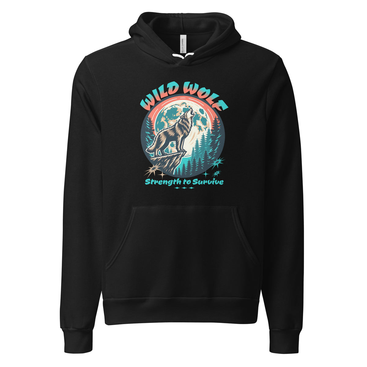 Buy Wild Wolf, Strength to Survive: Graphic Hoodie for Sale—an eye-catching layer with bold wolf-inspired style for everyday comfort.