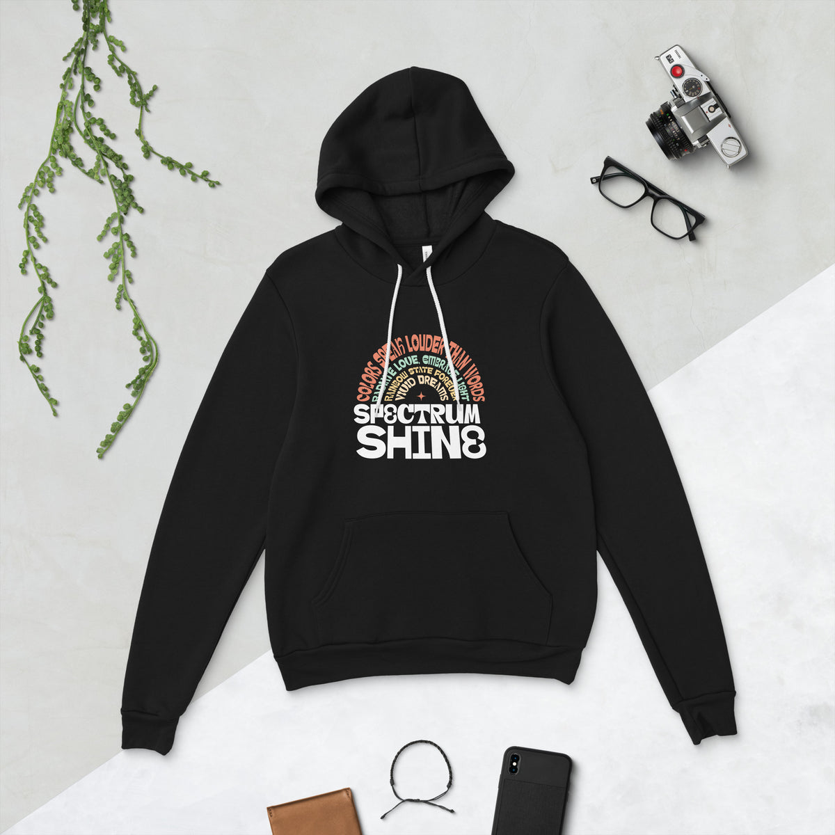 Don't miss the Buy Spectrum Shine Colorful Lettering Pullover Hoodie Sale for eye-catching color, everyday warmth, and exceptional savings.